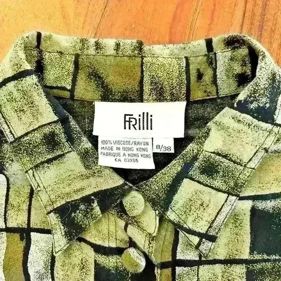 Vintage Boho Artsy Earthy Pattern Oversized Hippie Button Down Shirt Blouse. - Picture 6 of 13